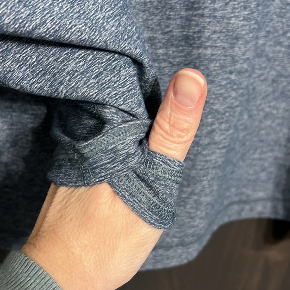 Lululemon men’s Surge Warm‎ 1/2 Zip Heathered Alberta Lake / Caspian Blue XL - Picture 5 of 6